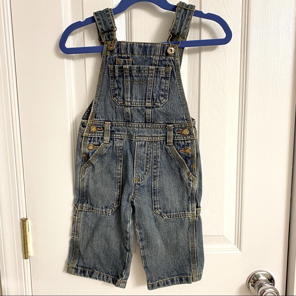 Oshkosh B’gosh blue denim overalls size 12 months